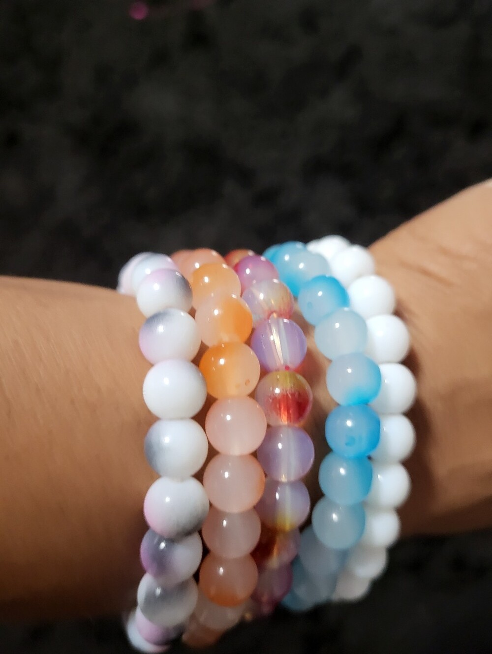 Multicolor Beaded Stretch Bracelet Choose 1 - Picture 4 of 9